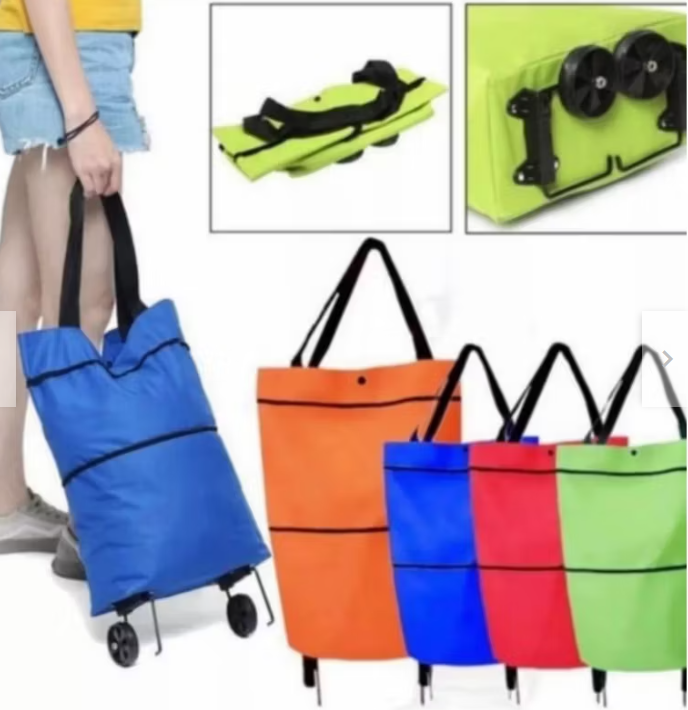 BOLSA PLEGABLE TIPO CARRITO COMPRAS